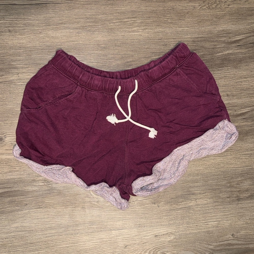 Maroon Drawstring Shorts